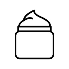 Facial cream icon Thin line art collection