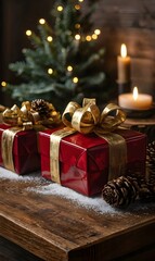 christmas tree and gifts