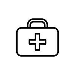 First aid box icon Thin line art collection