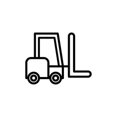 Forklift icon Thin line art collection