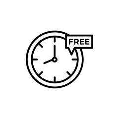 Free time icon Thin line art collection