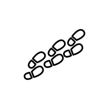 recommend clip art: Footprint icon Thin line art collection