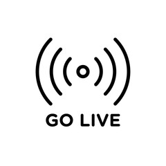 Go live icon Thin line art collection