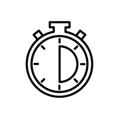 Half hour icon Thin line art collection