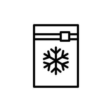 recommend clip art: Frozen food bag icon Thin line art collection