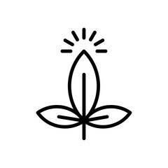High fiber food icon Thin line art collection