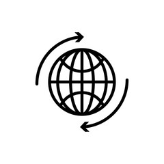 Import export icon Thin line art collection