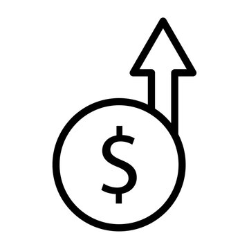 recommend clip art: Increase rate icon Thin line art collection