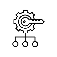 Key factor icon Thin line art collection