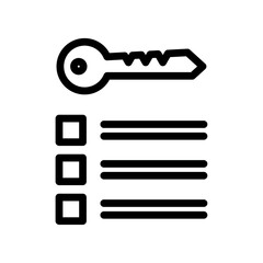 Key takeaway icon Thin line art collection
