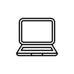 Laptop icon Thin line art collection