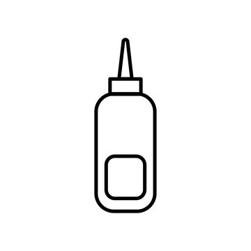 black outline glue bottle clip art preview