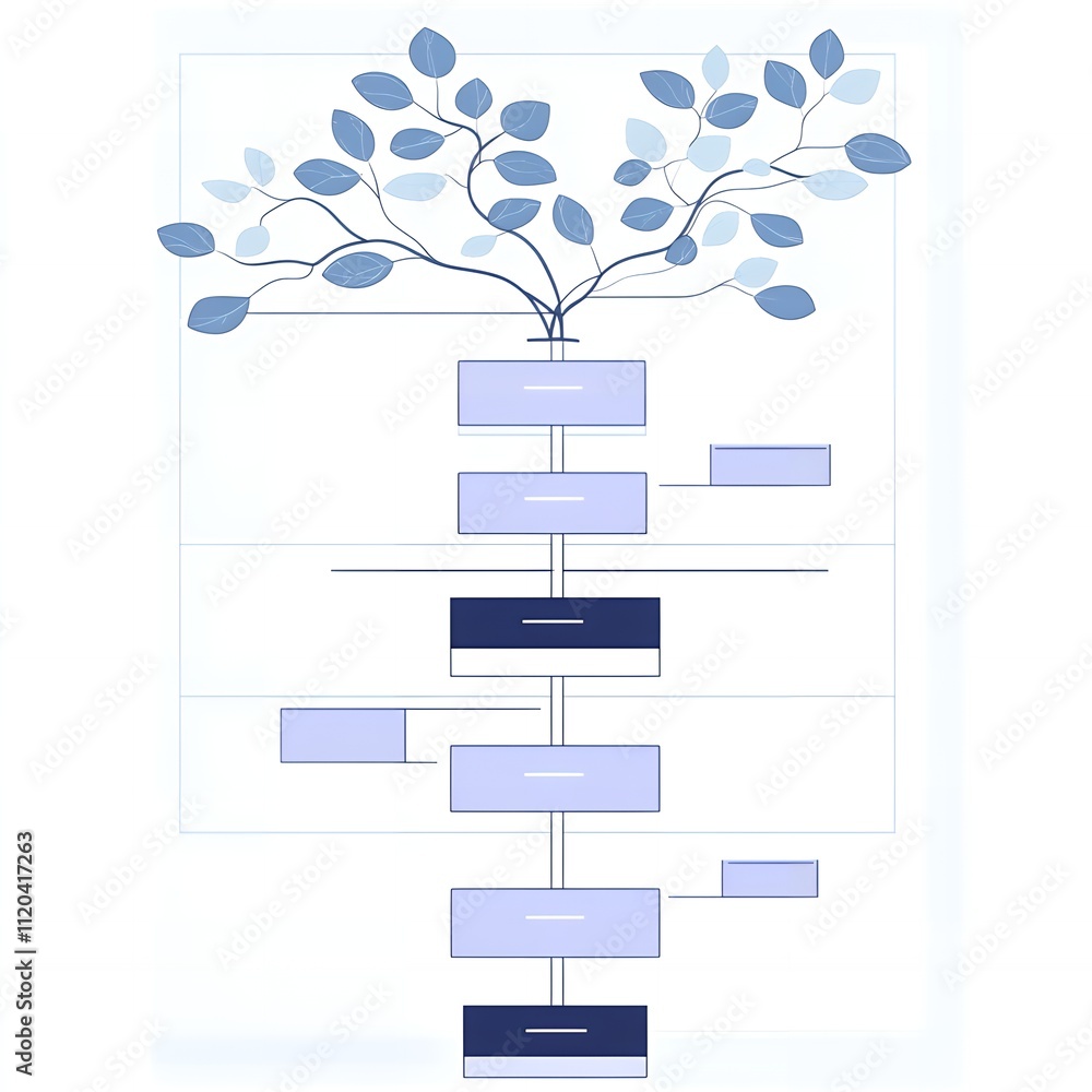 Poster abstract tree-like chart depicting a hierarchical structure.