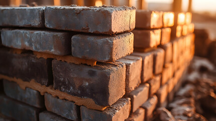 Brick wall, puddle reflection, golden hour sunlight, shallow depth of field, urban decay, macro photography, atmospheric, cinematic lighting, gritty texture, shadow play, abandoned building, moody amb