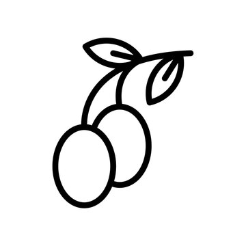 recommend clip art: Olive icon Thin line art collection