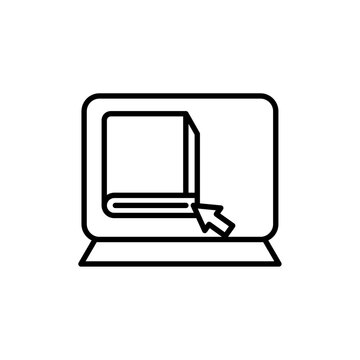 laptop screen book cursor click clip art preview