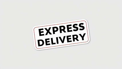 Obraz premium Express delivery service urban area signage minimalist design front view fast shipping concept