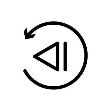 recommend clip art: Playback icon Thin line art collection