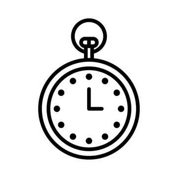 recommend clip art: Pocket watch icon Thin line art collection