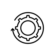 Recovery gear icon Thin line art collection