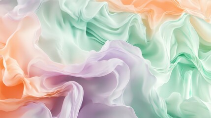 Obraz premium Pastel Draped Fabric Swirls - Abstract Background
