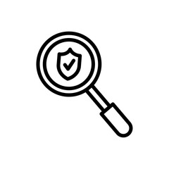Security scan icon Thin line art collection