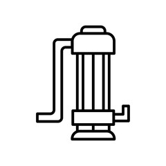 Sump pump icon Thin line art collection