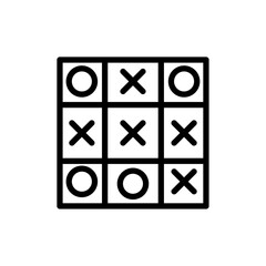 Tic tac toe icon Thin line art collection