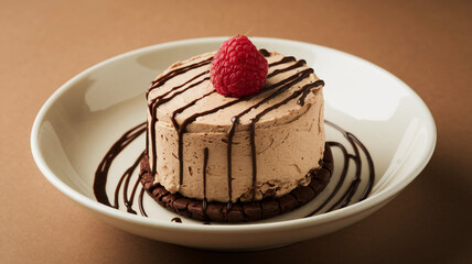 chocolate cupcake with mocha mousse cream