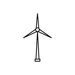Wind energy icon Thin line art collection