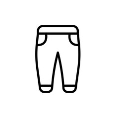 Yoga pants icon Thin line art collection