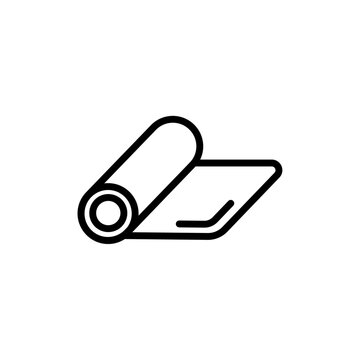 recommend clip art: Yoga mat icon Thin line art collection