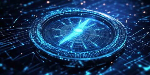 Digital representation of scientific data analysis and visualization in a futuristic design