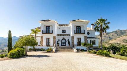 Modern Spanish Finca with Citrus Grove and Mediterranean Views, Contemporary Ibiza Hillside Estate