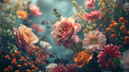 beautiful flowers color full