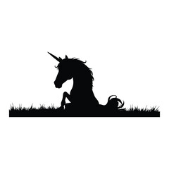 Silhouette of a Unicorn