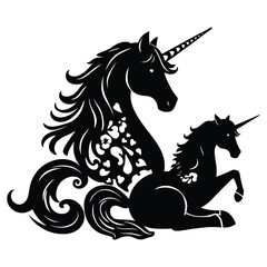 Silhouette of a Unicorn