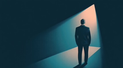 Obraz premium Visualize an executive making a high-stakes business pitch to potential clients.