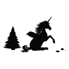 Silhouette of a Unicorn