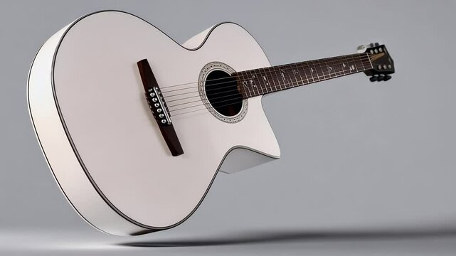 png front guitar view rendering icon 3d video white acoustic   on music instrument sound string