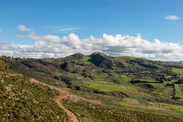 Obraz premium Landscape view of the mountains. Bazina Joumine, Bizerte, Tunisia