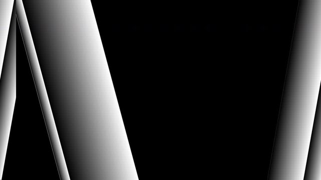 A minimalist animation of geometric shapes, specifically triangles, expanding and contracting against a black background, creating a dynamic and visually engaging design.