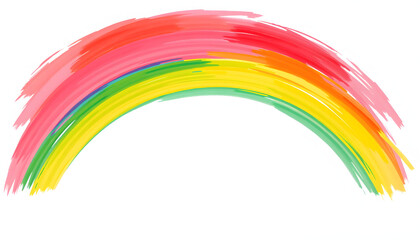 Obraz premium Rainbow png brush stroke hand drawn weather pattern, origami