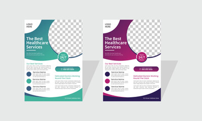 Editable Medical Flyer Template, Healthcare Flyer Design