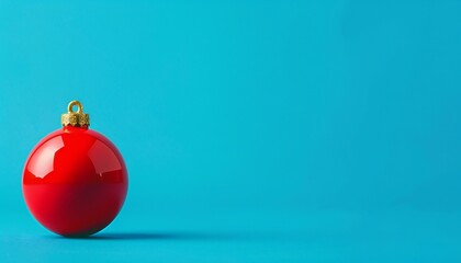 Vintage Christmas toy on blue background with copy space