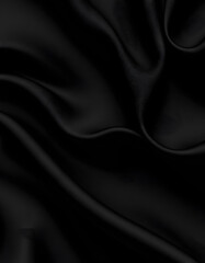 Fototapeta premium Black gray satin dark fabric texture luxurious shiny that is abstract silk cloth background with patterns soft waves blur beautiful, vector style