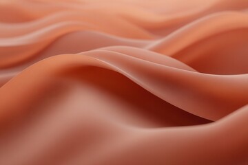 Flowing silk fabric abstract background. Mocha Mousse - color of the year 2025. Elegant textile for fashion, wedding design and luxury branding.