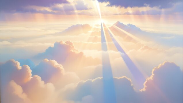 Abstract paintings of flowers sunlight clouds skies rainbow drops elegant beauty