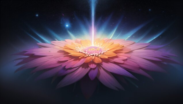 Abstract paintings of flowers sunlight clouds skies rainbow drops elegant beauty