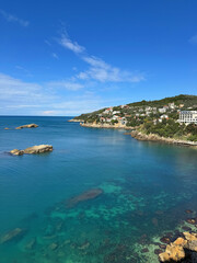 Montenegro Adriatic sea view on Ulcinj town. 